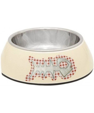 Beeztees Miauw Миска 2в1 для кошек бежевая 0,16л*14*4,5см